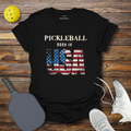 Funny Pickleball Shirt –  Pickleball Born in USA T-Shirt