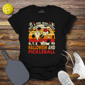 Funny Pickleball Shirt –  Just a Girl Who Loves Halloween and Pickleball T-Shirt