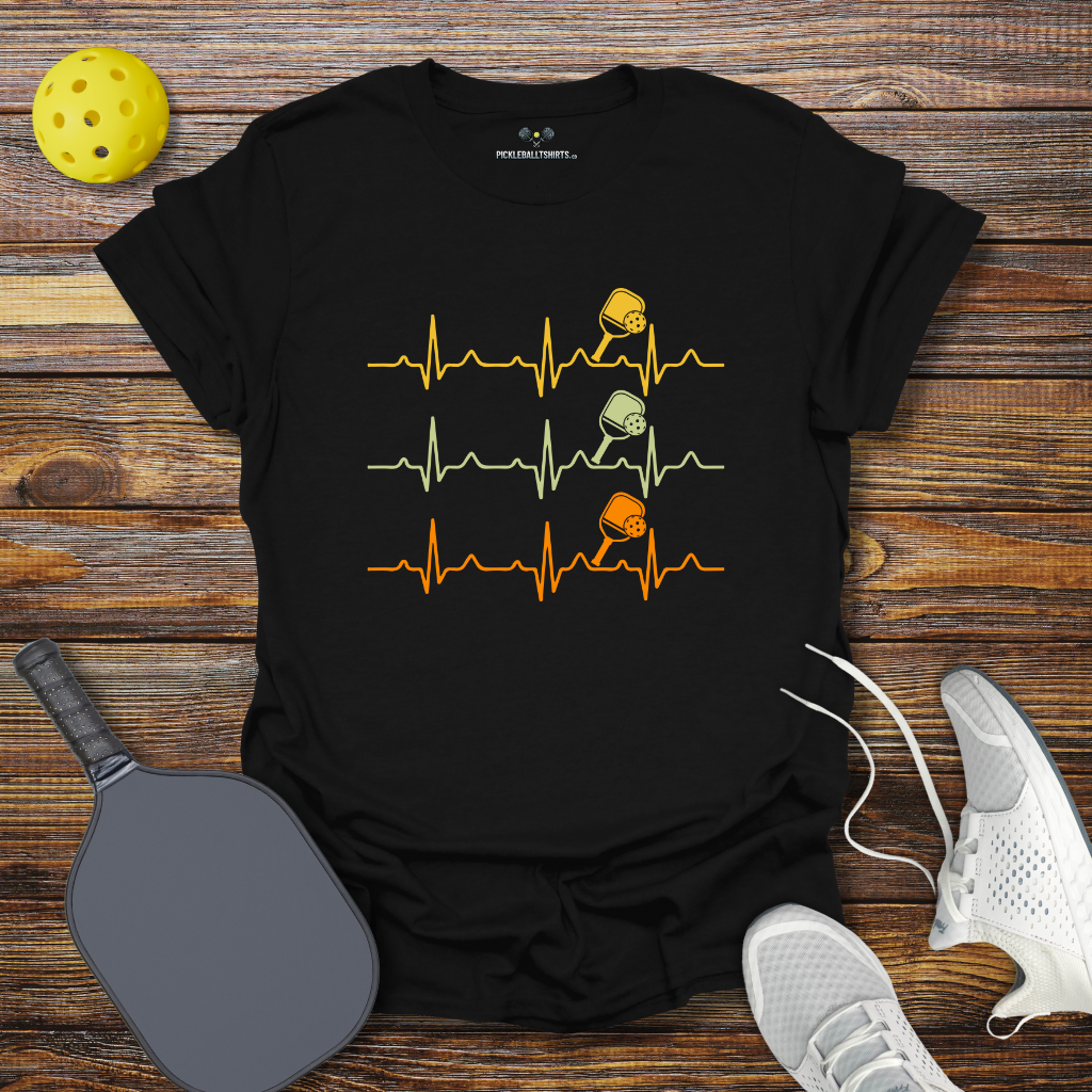 Funny Pickleball Shirt –  Pickleball Heartbeat Vintage T-Shirt