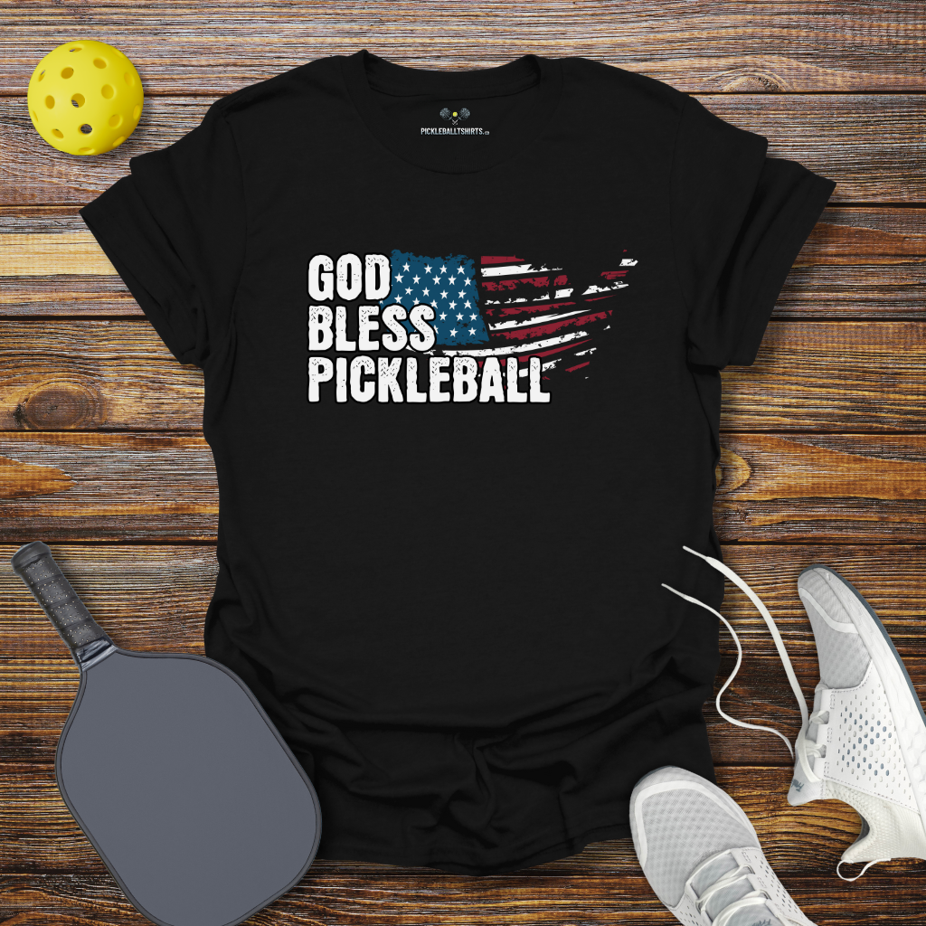 Funny Pickleball Shirt –  God Bless Pickleball T-Shirt