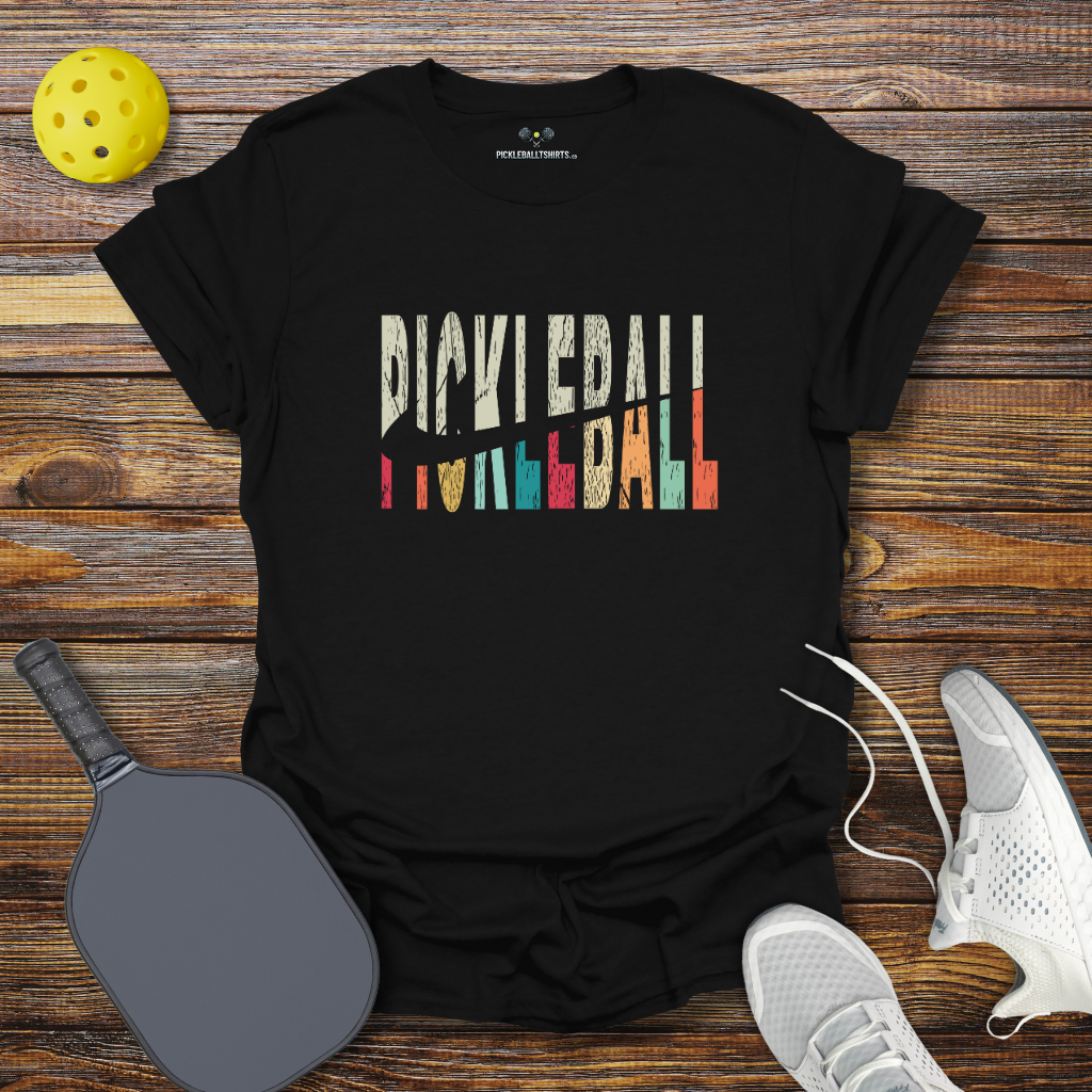 Funny Pickleball Shirt –  Pickleball Retro Logo T-Shirt