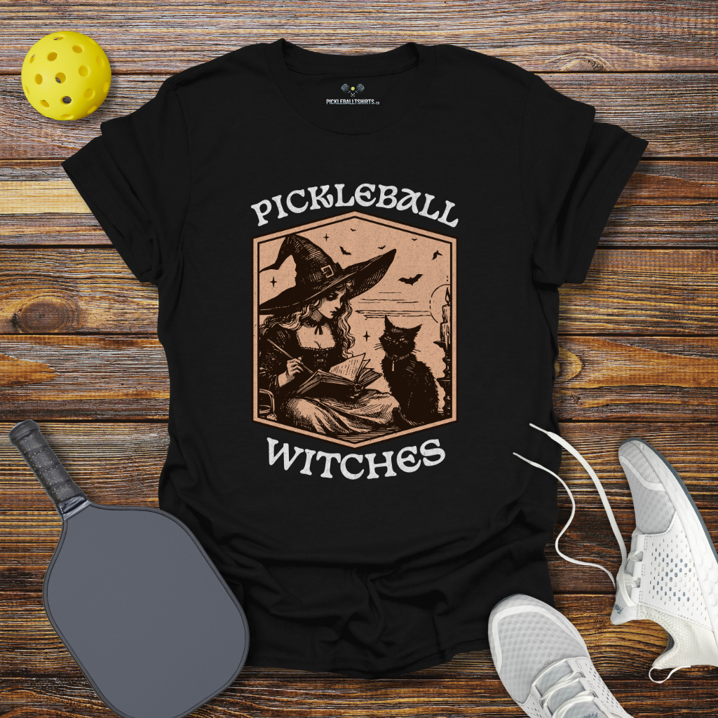 Funny Pickleball Shirt –  Halloween Pickleball Witches T-Shirt