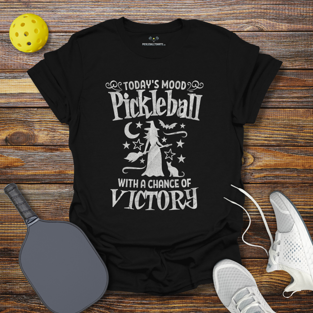 Funny Pickleball Shirt –  Today's Mood Pickleball With a Chance of Victory Halloween T-Shirt