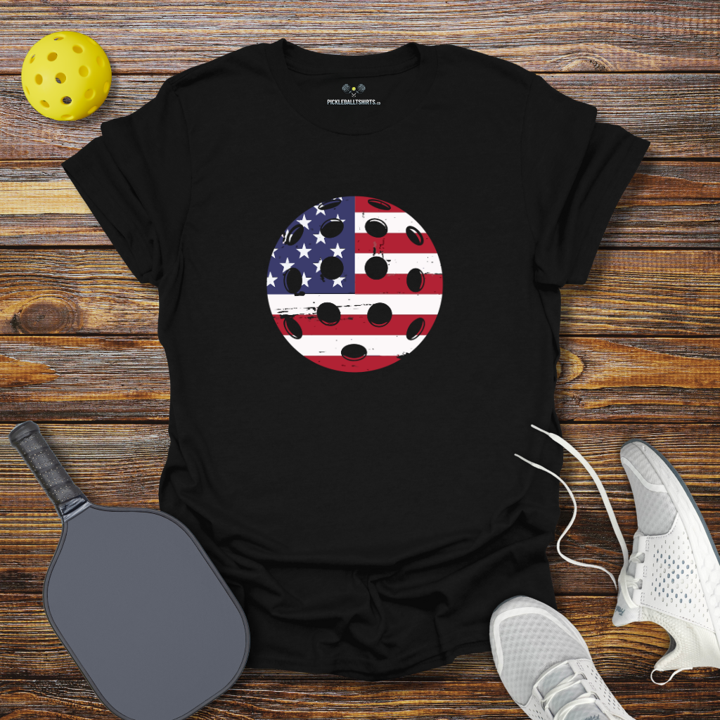 Funny Pickleball Shirt –  Pickleball USA Ball T-Shirt