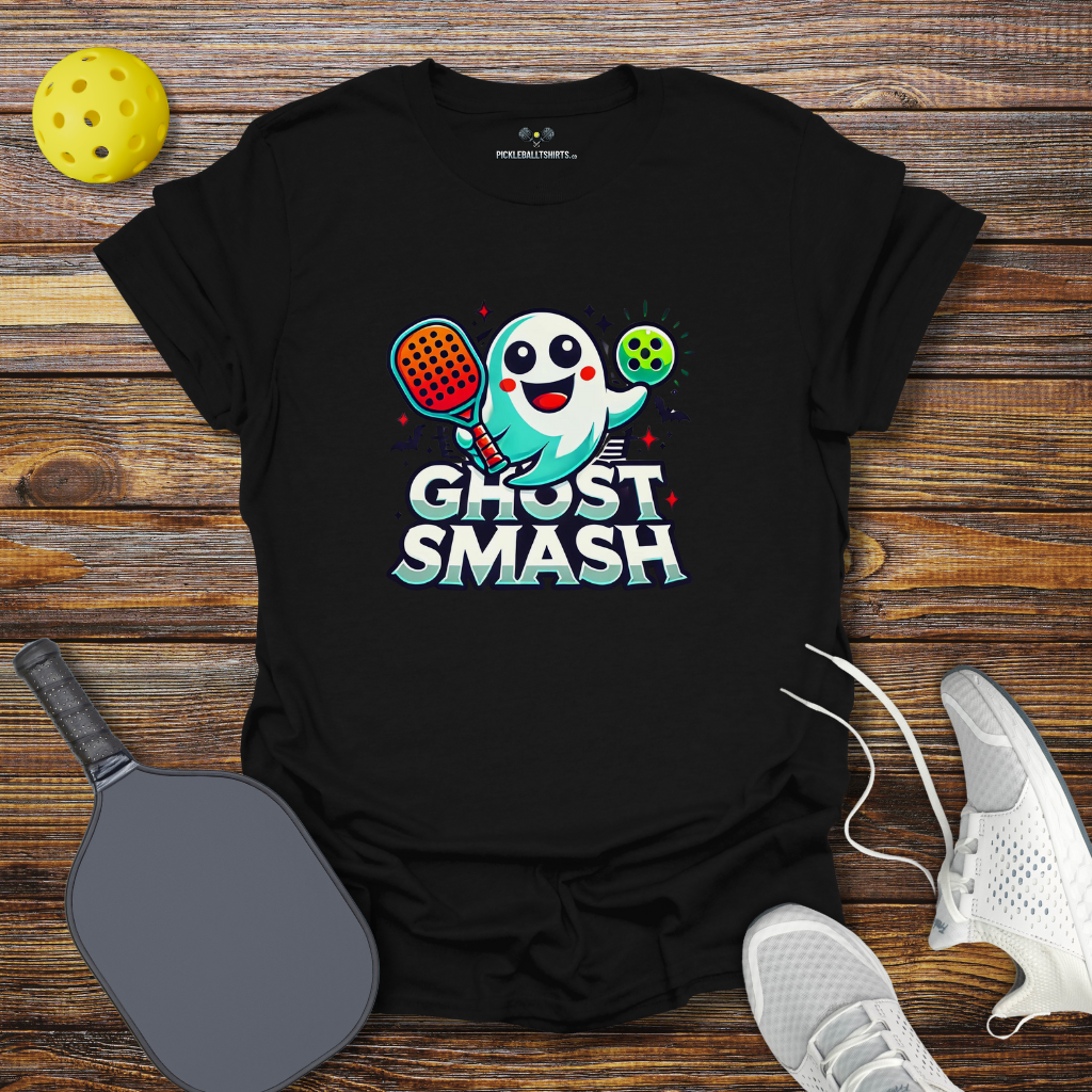 Funny Pickleball Shirt –  Ghost Smash Halloween T-Shirt