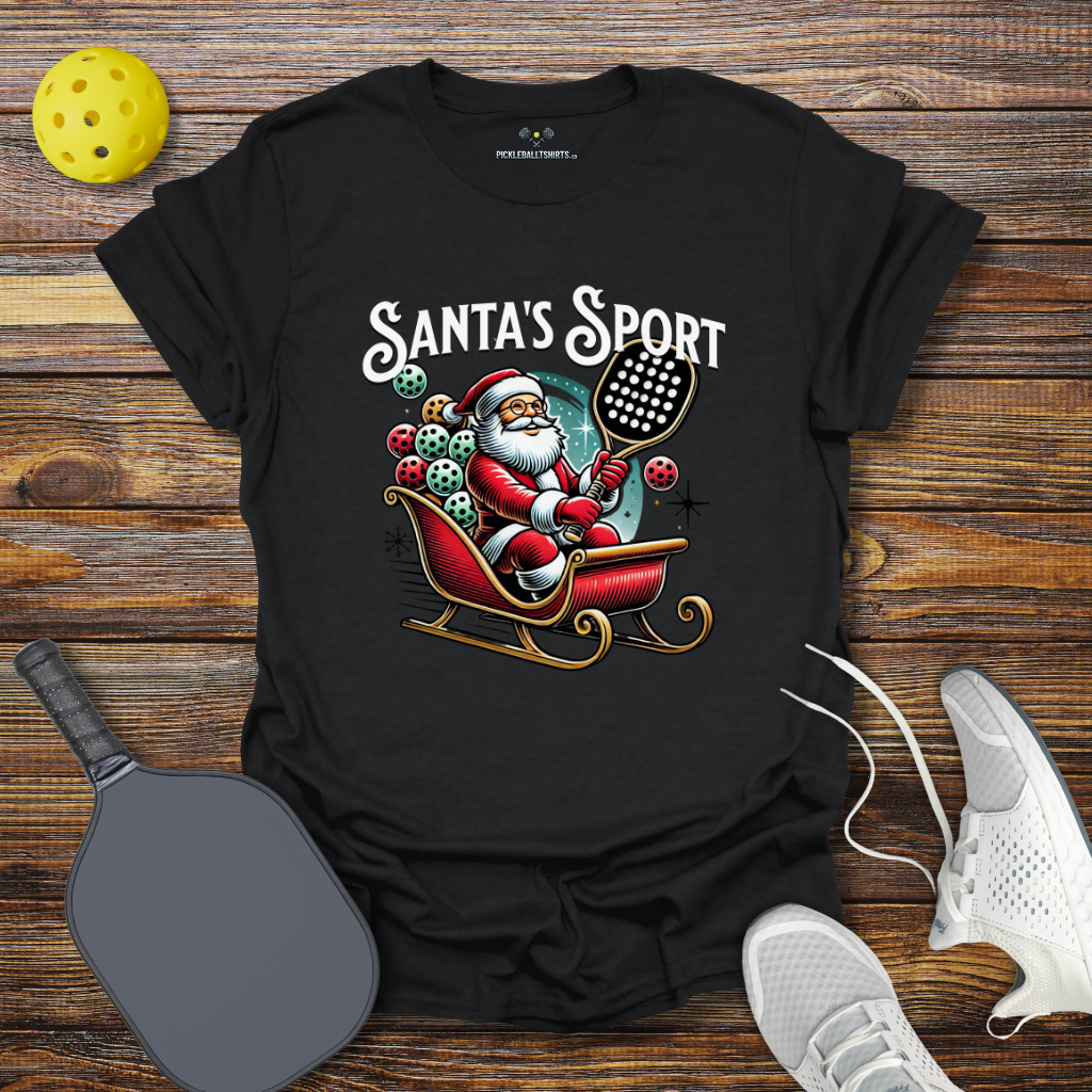 Funny Pickleball Shirt –  Santa's Sport Christmas T-Shirt