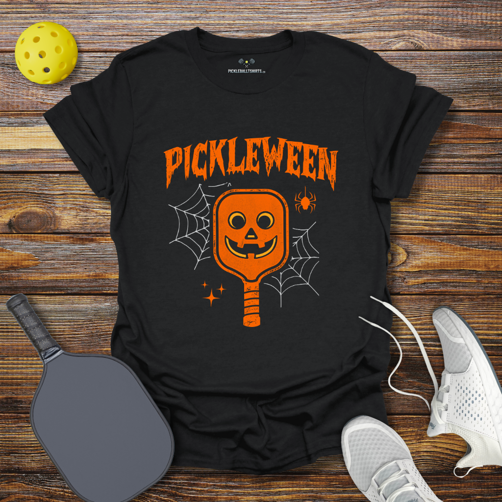 Funny Halloween Pickleball Shirt – Pickleween Paddle Tee
