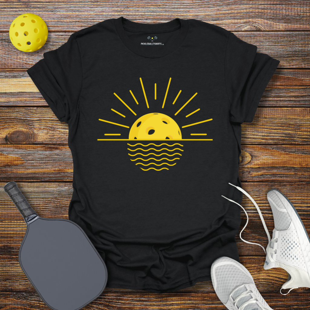 Cute Pickleball Shirt – Sunny Pickleball Sunset T-Shirt
