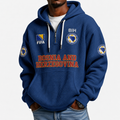 FIFA 2026 Bosnia and Herzegovina Printed Waffle Quarter Zip Football Fan Hoodie