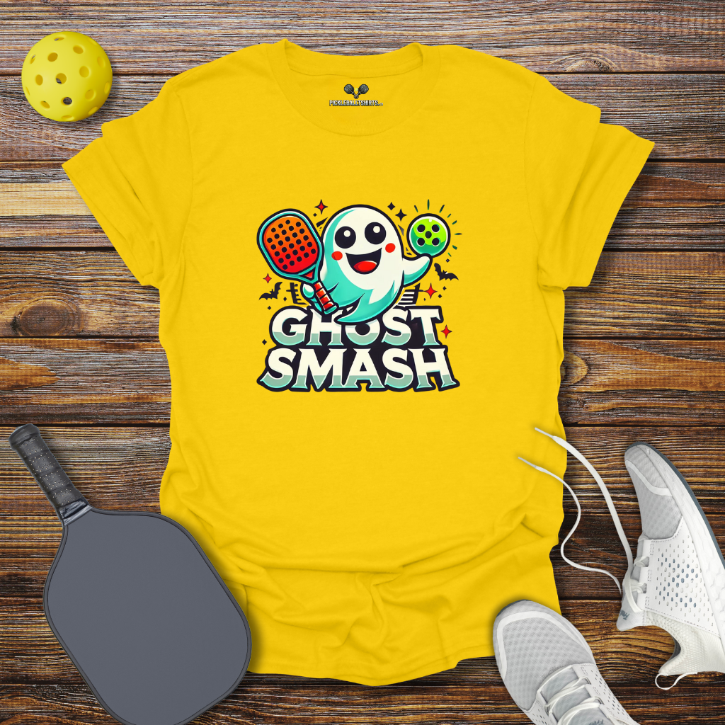 Funny Pickleball Shirt –  Ghost Smash Halloween T-Shirt