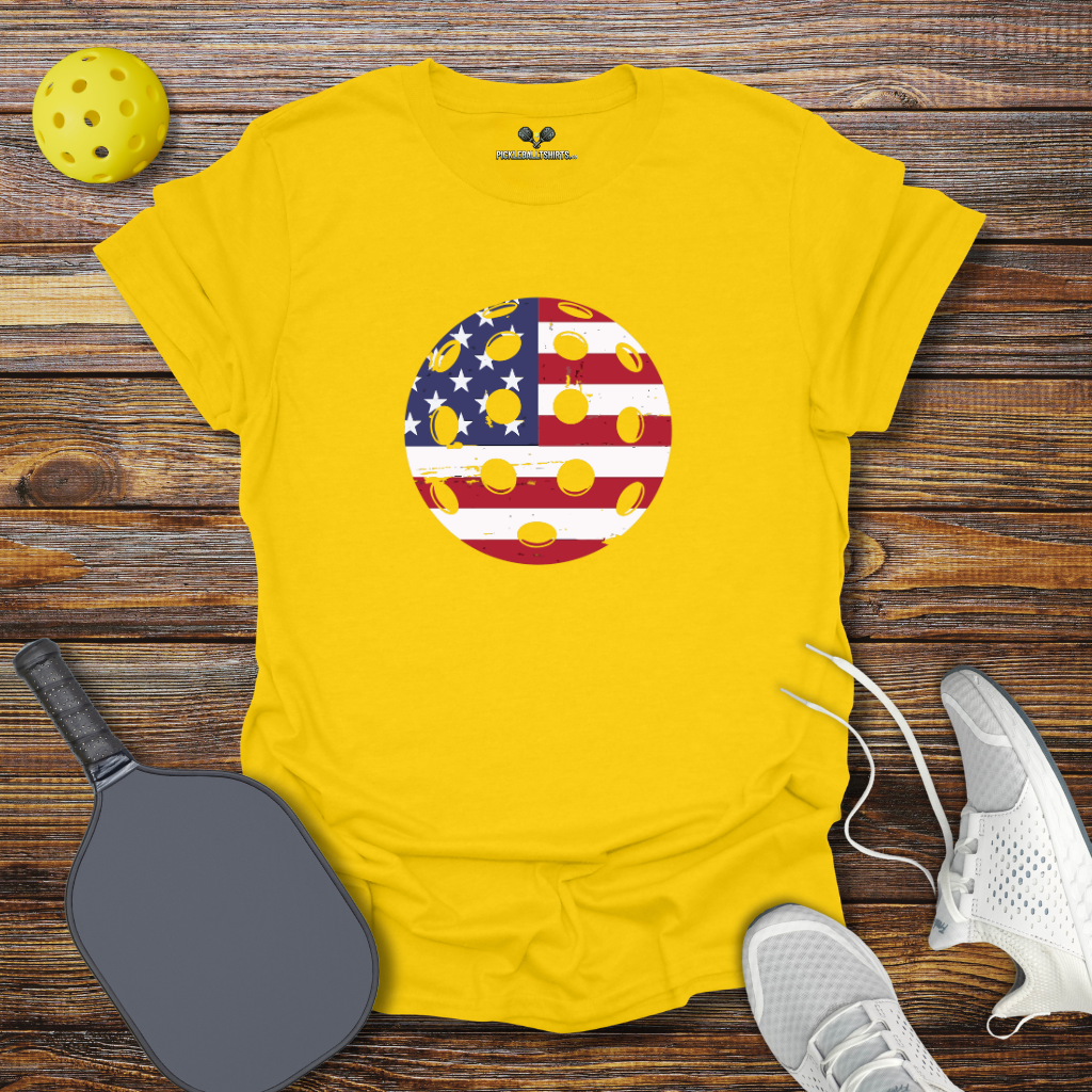 Funny Pickleball Shirt –  Pickleball USA Ball T-Shirt