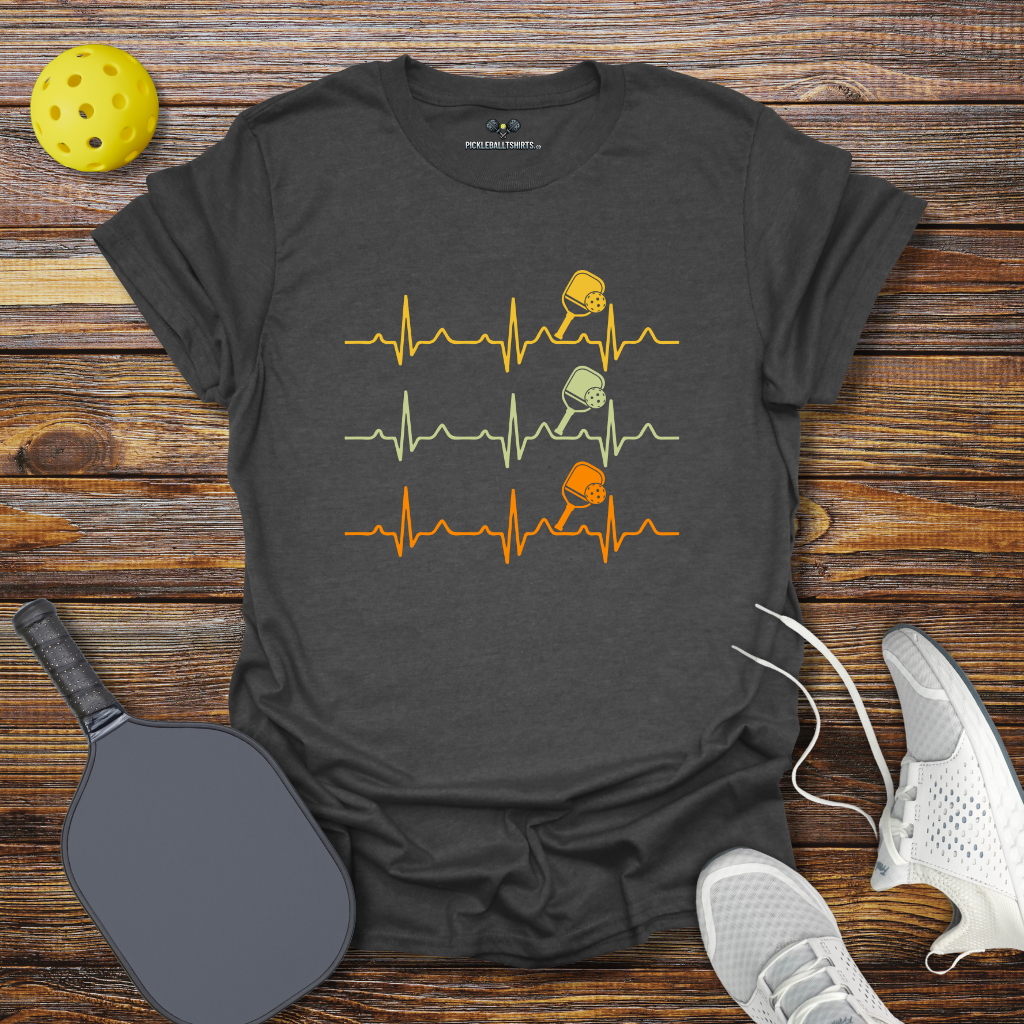 Funny Pickleball Shirt –  Pickleball Heartbeat Vintage T-Shirt