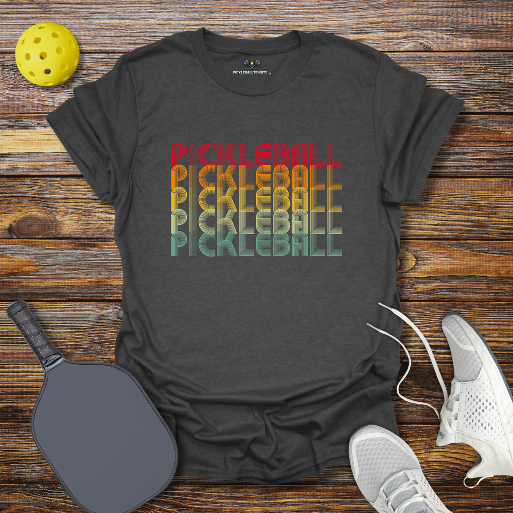 Funny Pickleball Shirt –  Pickleball Retro Colored T-Shirt