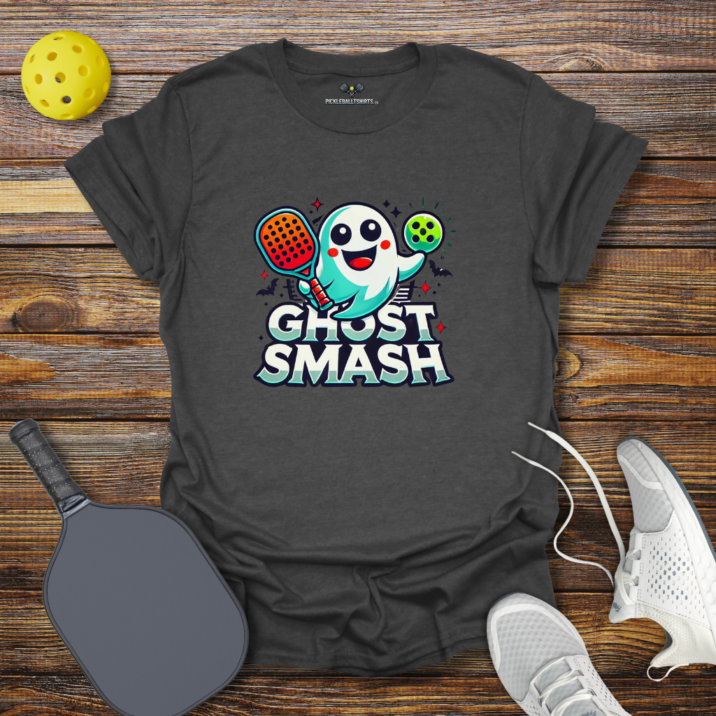 Funny Pickleball Shirt –  Ghost Smash Halloween T-Shirt