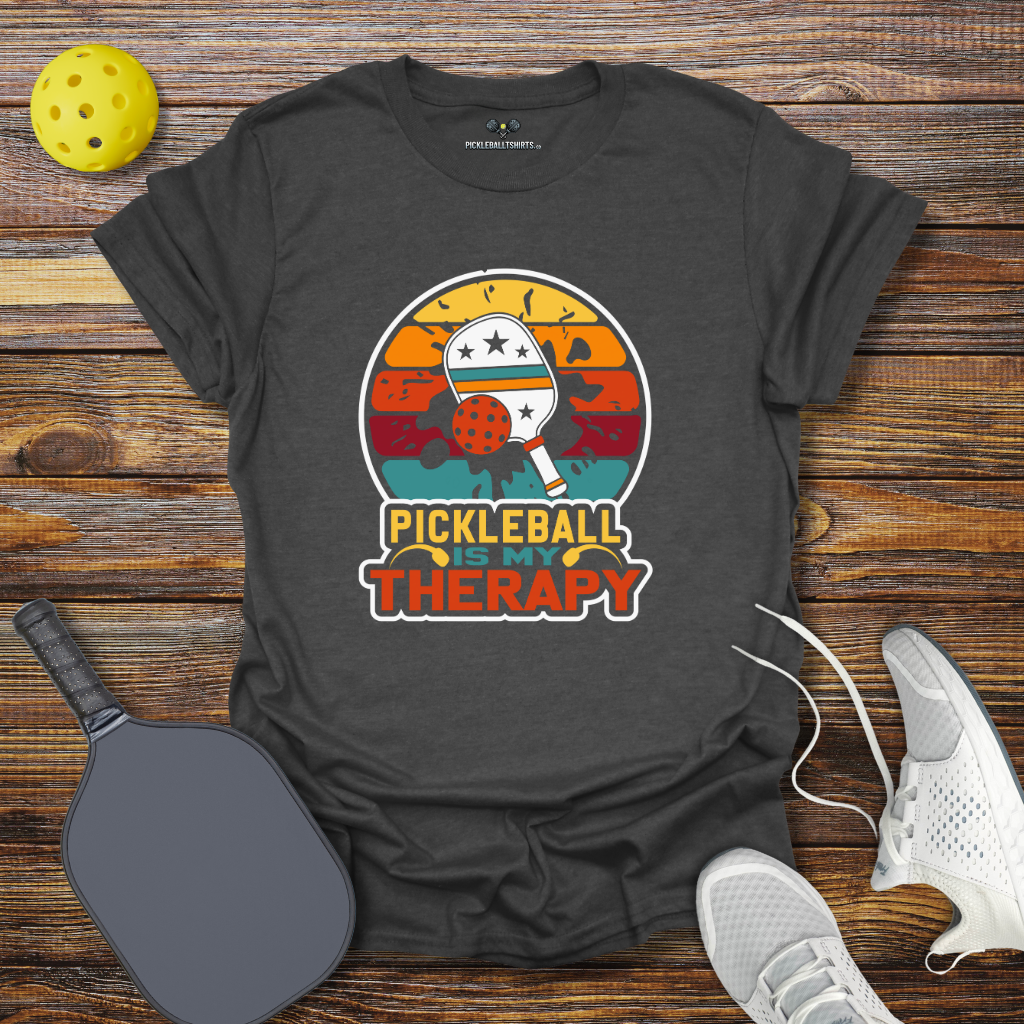Funny Pickleball Shirt –  Pickleball is My Therapy T-Shirt