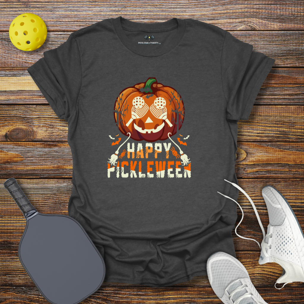 Funny Pickleball Shirt –  Happy Pickleween Halloween T-Shirt