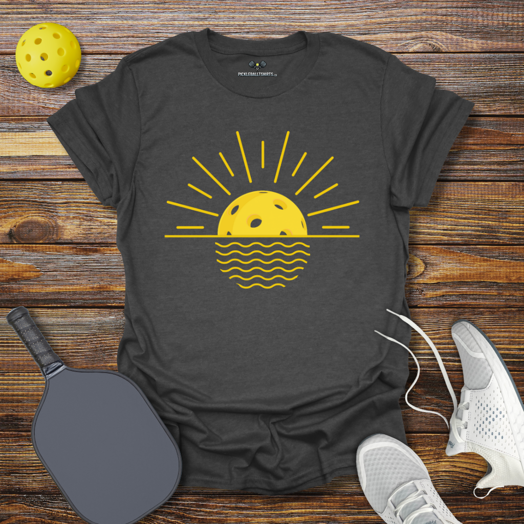 Cute Pickleball Shirt – Sunny Pickleball Sunset T-Shirt