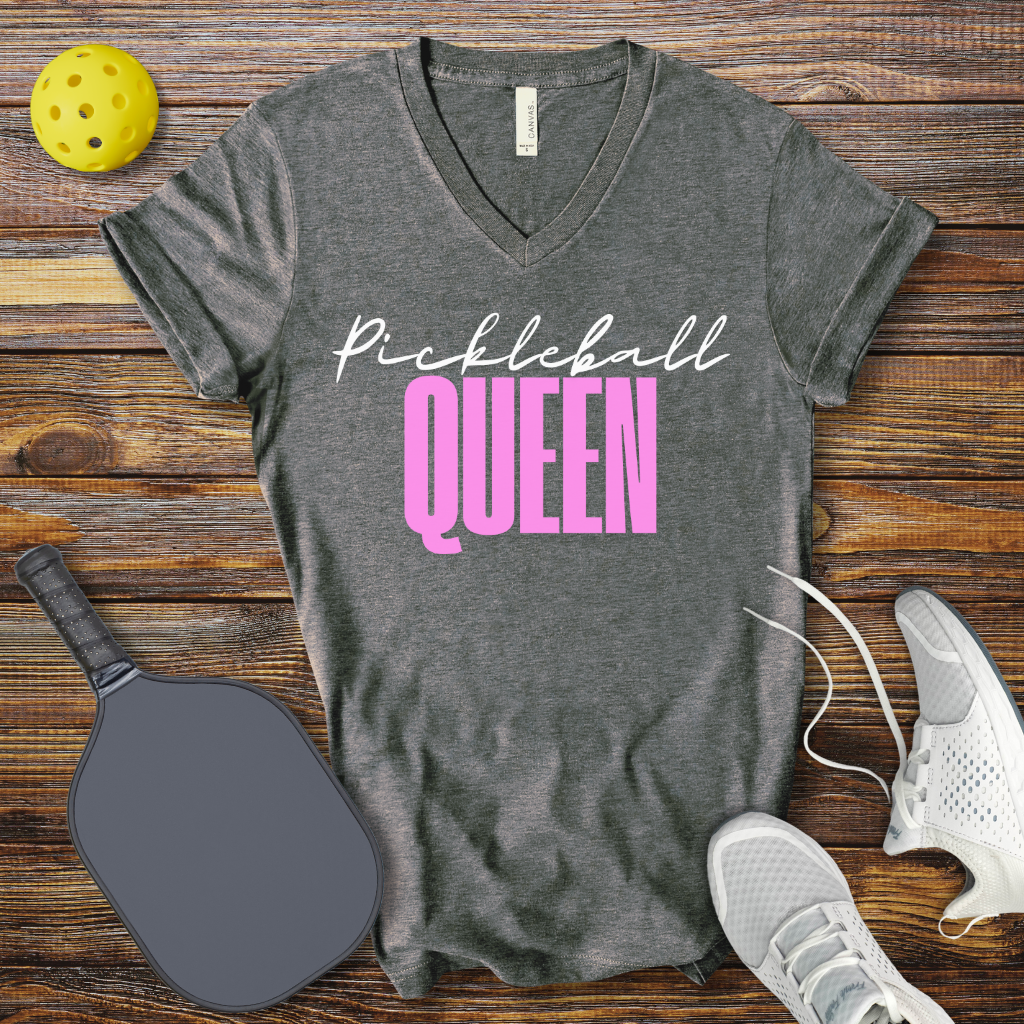 Funny Pickleball Shirt –  Pickleball Queen V-Neck T-shirt