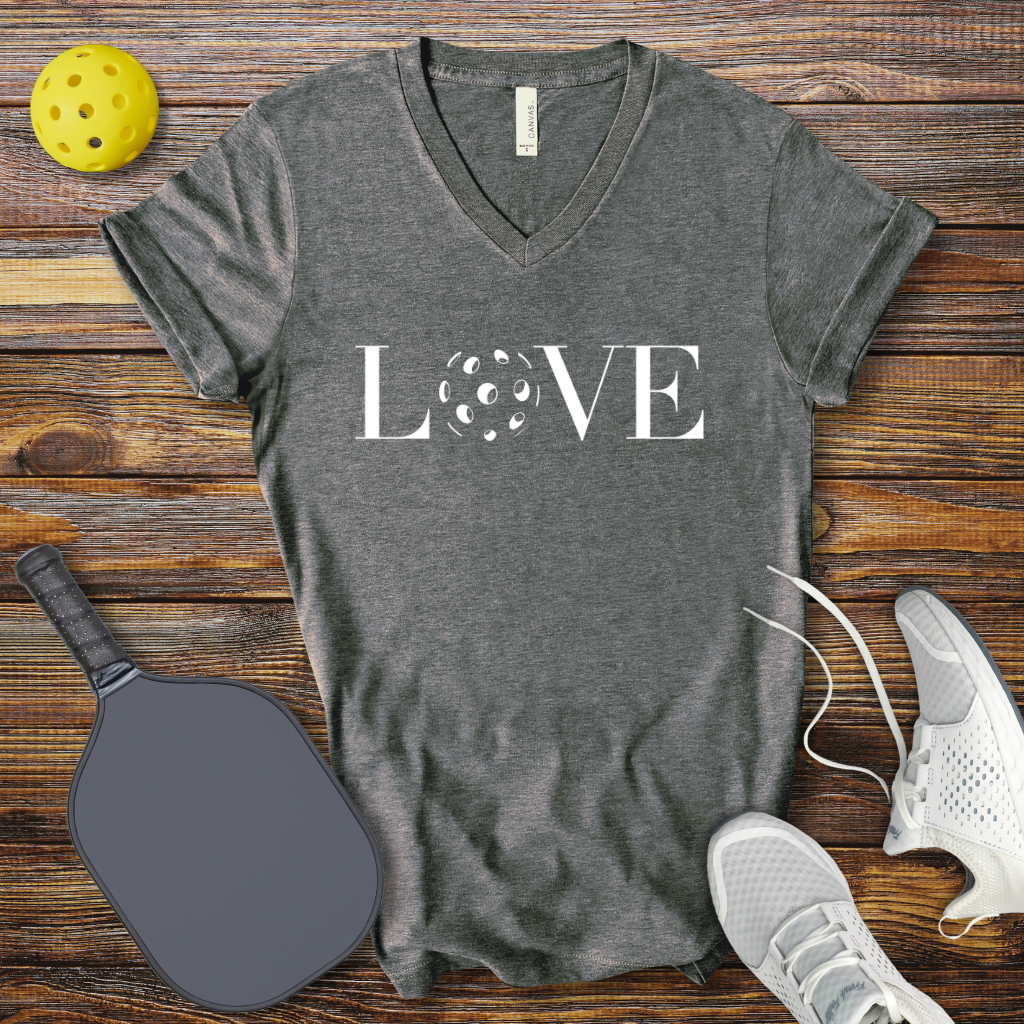 Funny Pickleball Shirt –  LOVE V-Neck T-Shirt