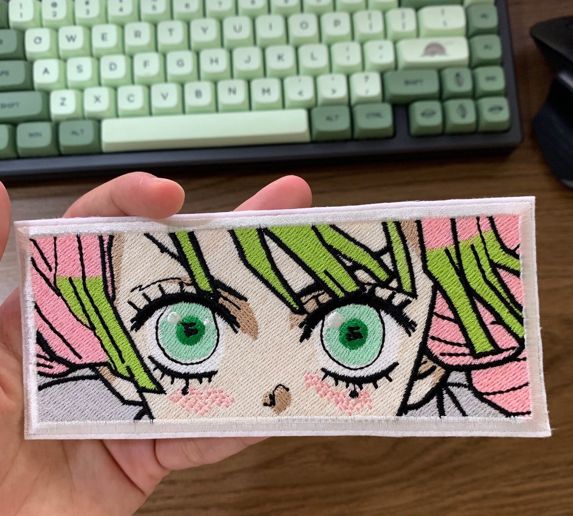 Mitsuri Kanroji Embroidered Patch – Demon Slayer Iron-On Anime Badge