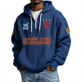 FIFA 2026 Scotland Printed Waffle Quarter Zip Football Fan Hoodie