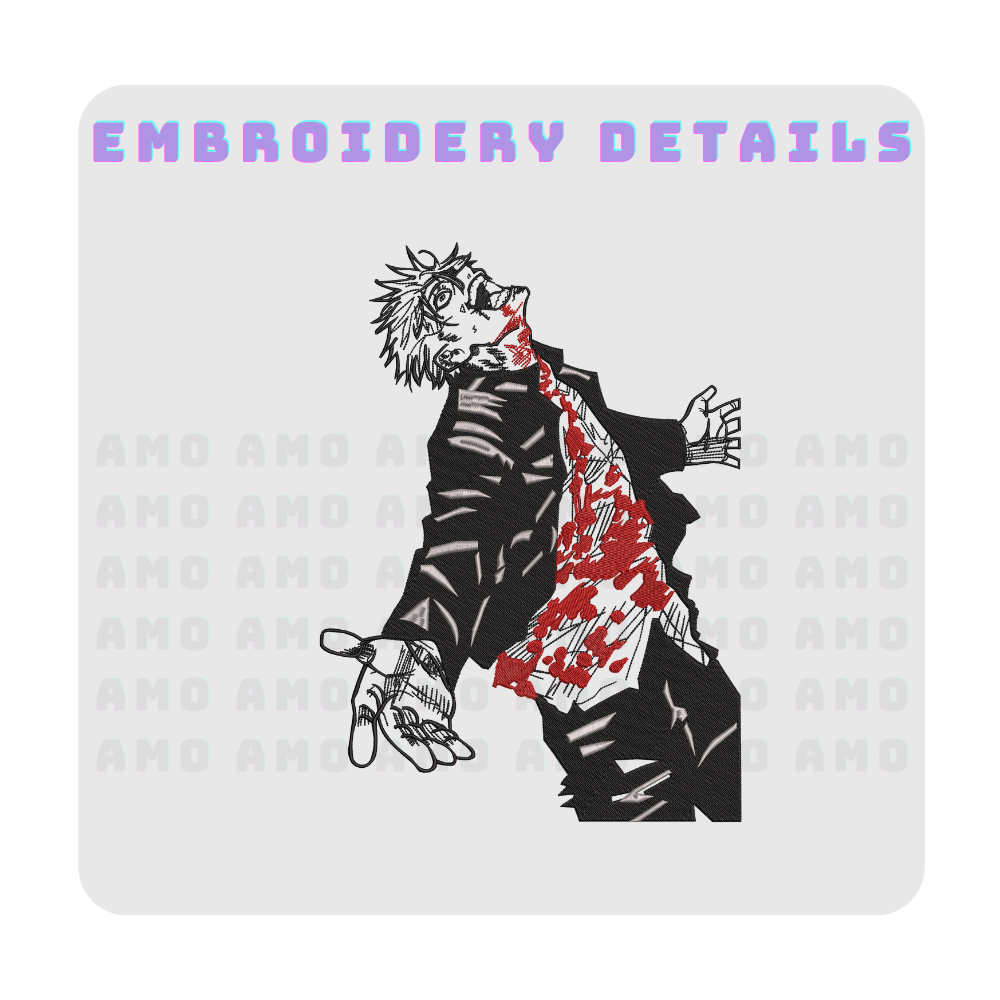 Gojo Satoru Jujutsu Kaisen embroidered T-shirt