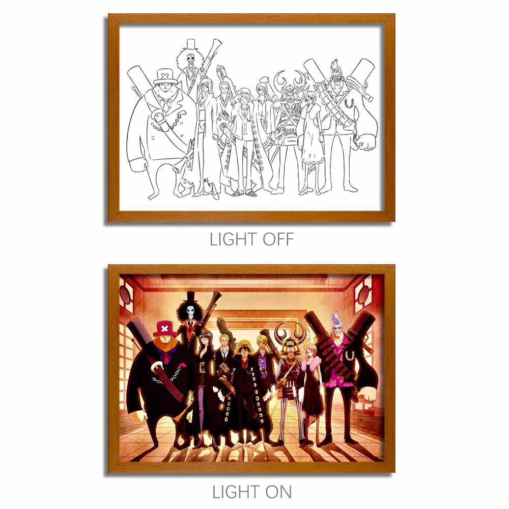 One Piece Anime Light Box Series – LED Light Painting Photo Frames & Wall Art