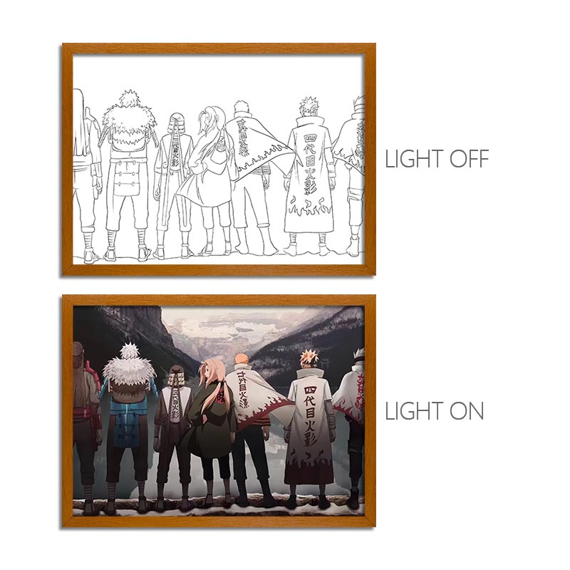 Naruto Anime Light Box – LED Light Painting Photo Frame Wall Art