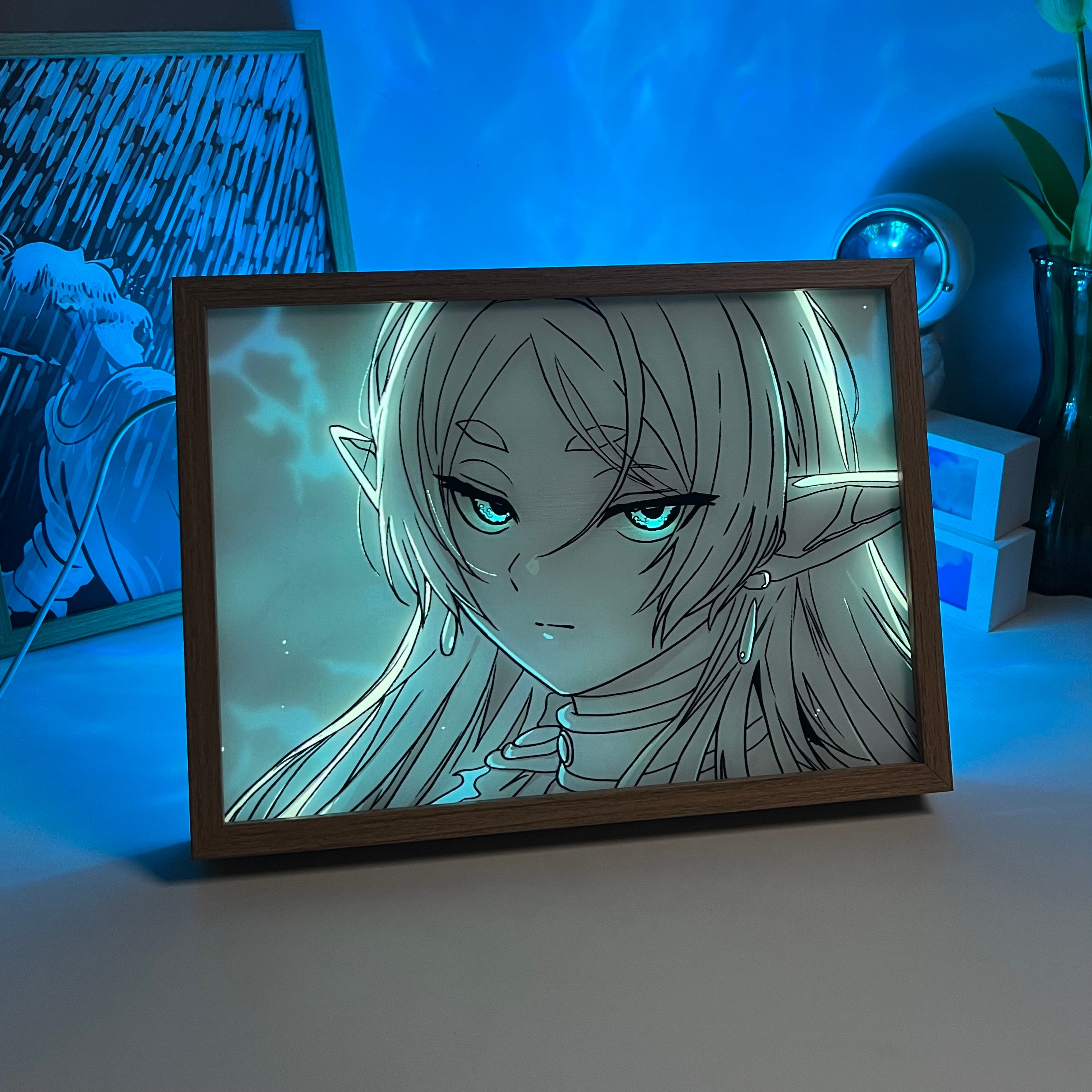 Frieren: Beyond Journey's End Anime LED Light Painting Light Box Photo Frame Wall Art
