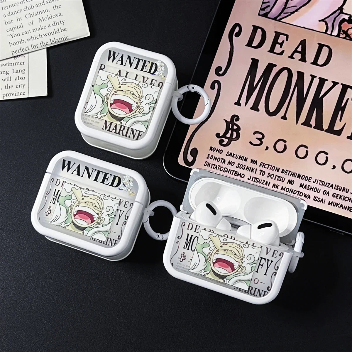 Luffy Gear 5 Wanted Airpod Case