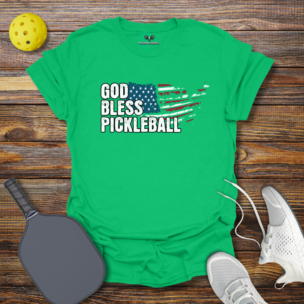 Funny Pickleball Shirt –  God Bless Pickleball T-Shirt
