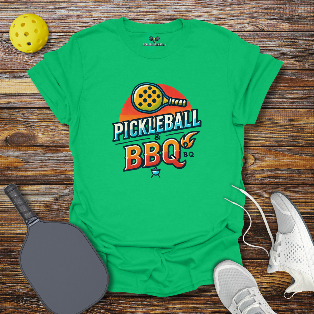 Funny Pickleball Shirt –  Pickleball and BBQ T-Shirt