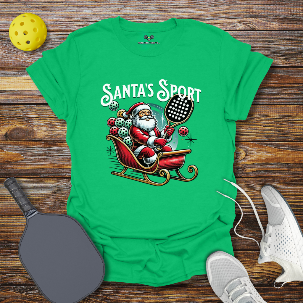Funny Pickleball Shirt –  Santa's Sport Christmas T-Shirt