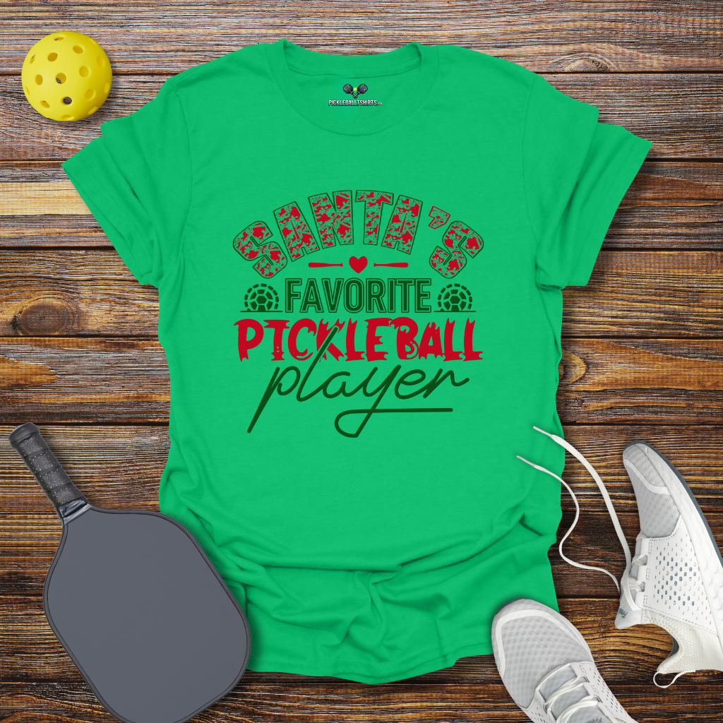 Funny Pickleball Shirt –  Santas Favorite Pickleball Player Christmas T-Shirt