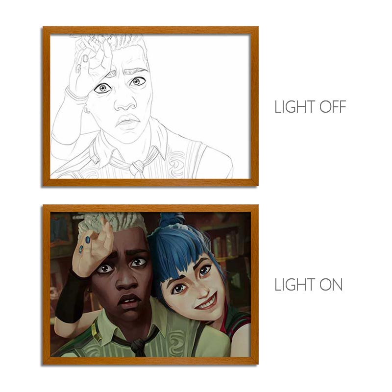 Arcane Anime Light Box – LED Light Painting Photo Frame Wall Art