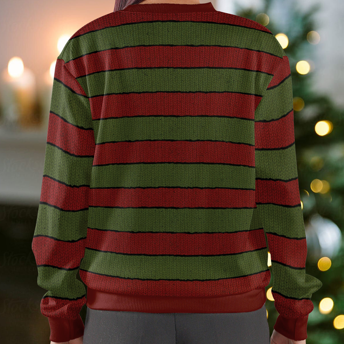 Elm Street Stripes Ugly Christmas Sweatshirt