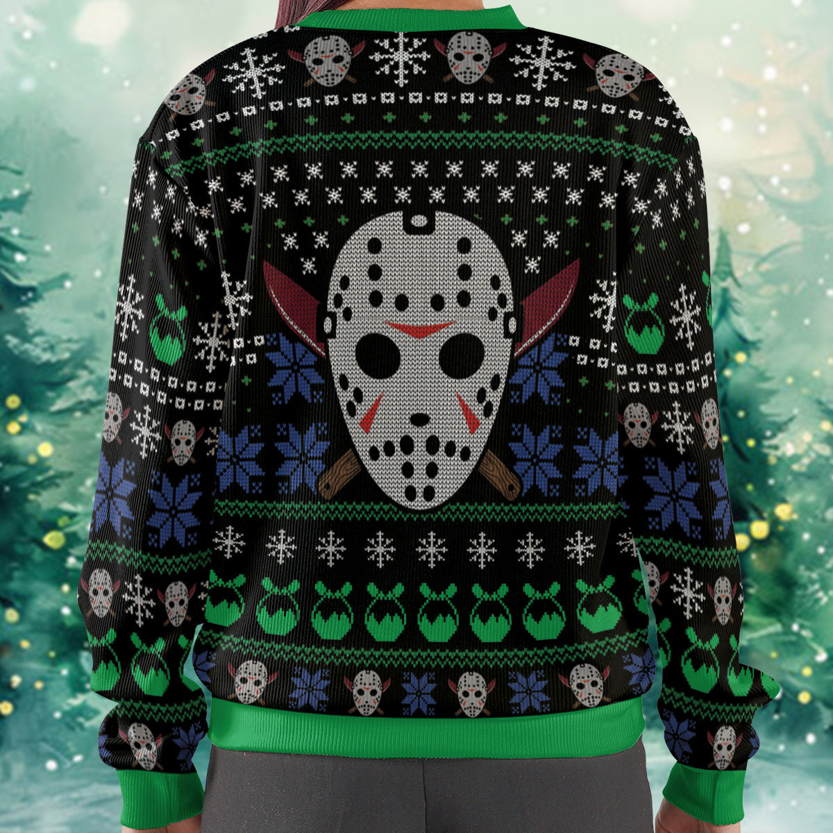 Give Love On Friday The 13th Ugly Christmas Sweatshirt