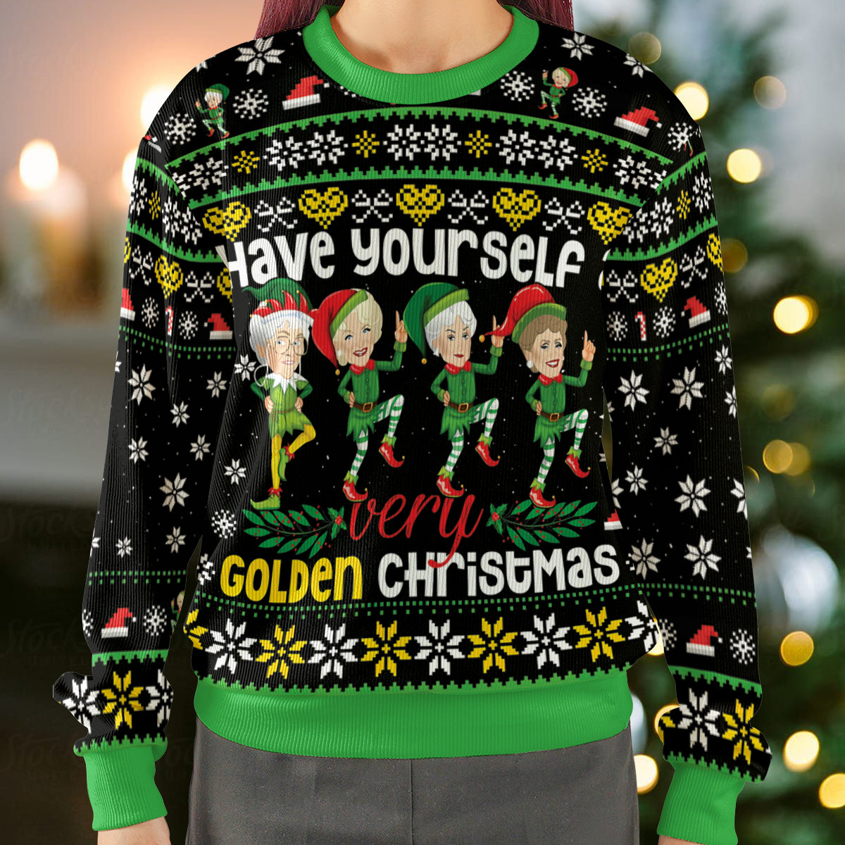 Golden Christmas Ugly Christmas Sweatshirt