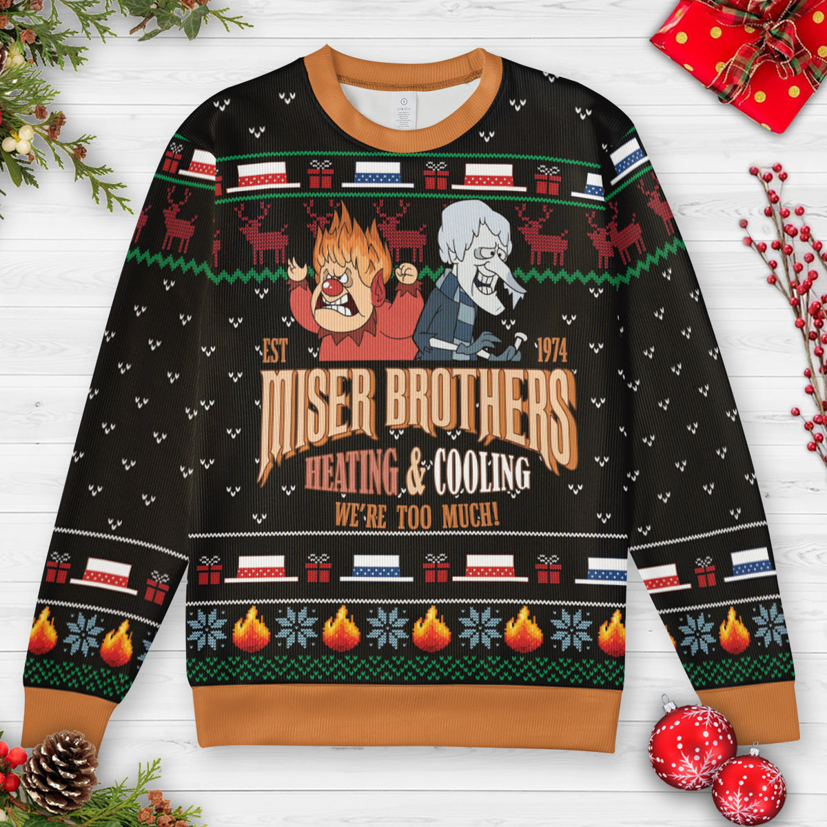Heating And Cooling Ugly Christmas Sweatshirt