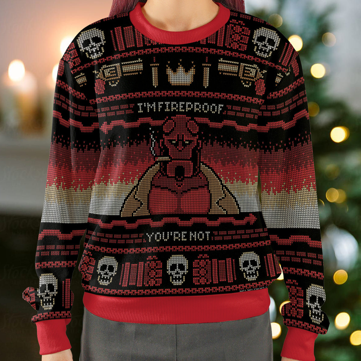 I'm Fireproof Ugly Christmas Sweatshirt