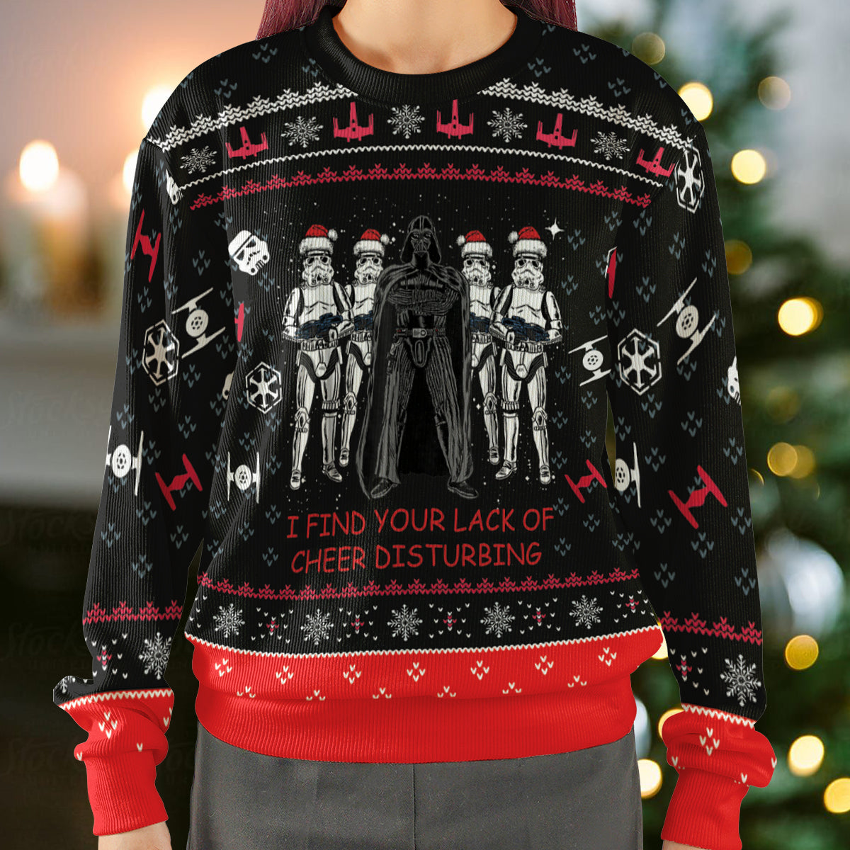 I Find Lack of Cheer Disturbing Ugly Christmas Sweatshirt