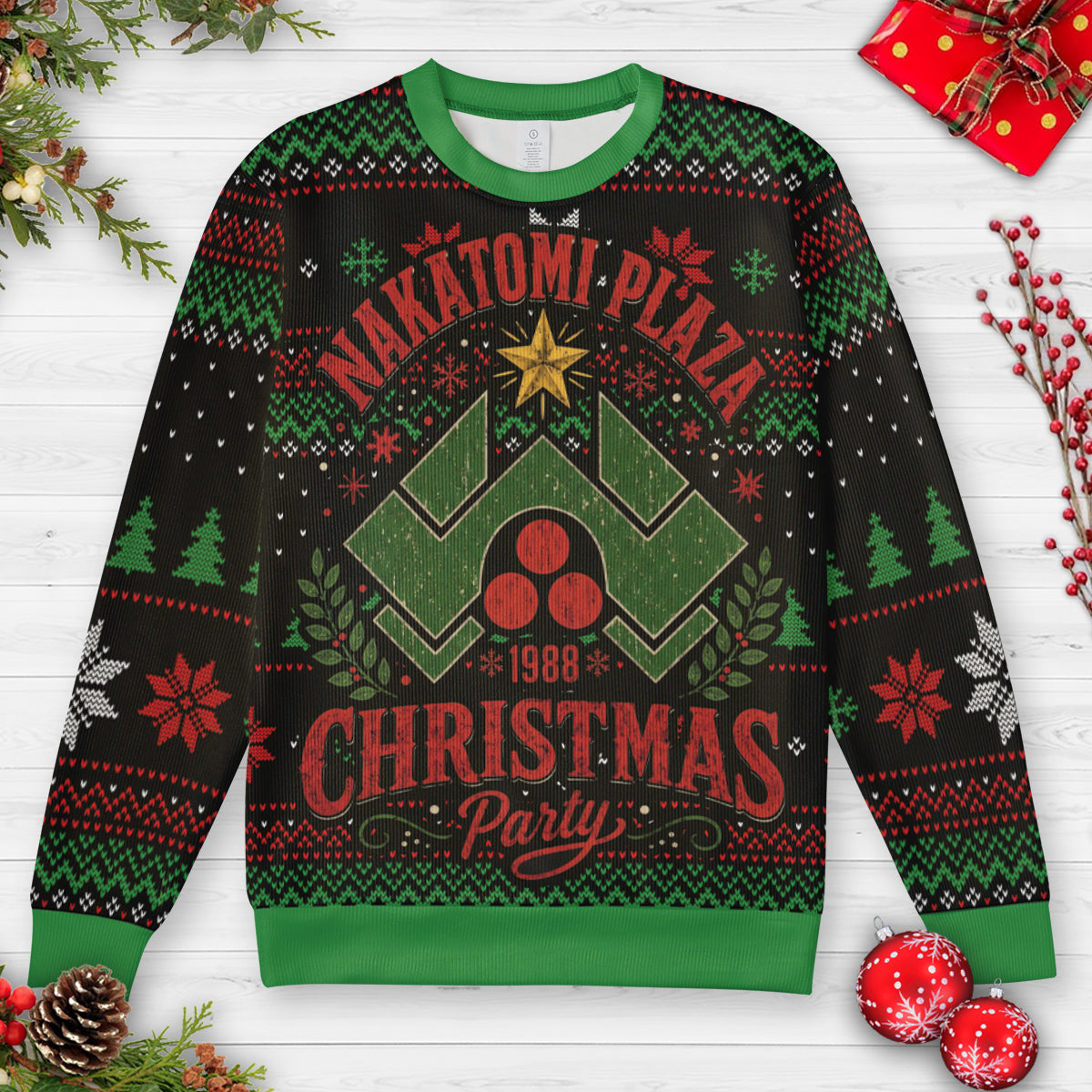 Nakatomi Plaza 1988 Christmas Party Ugly Christmas Sweatshirt