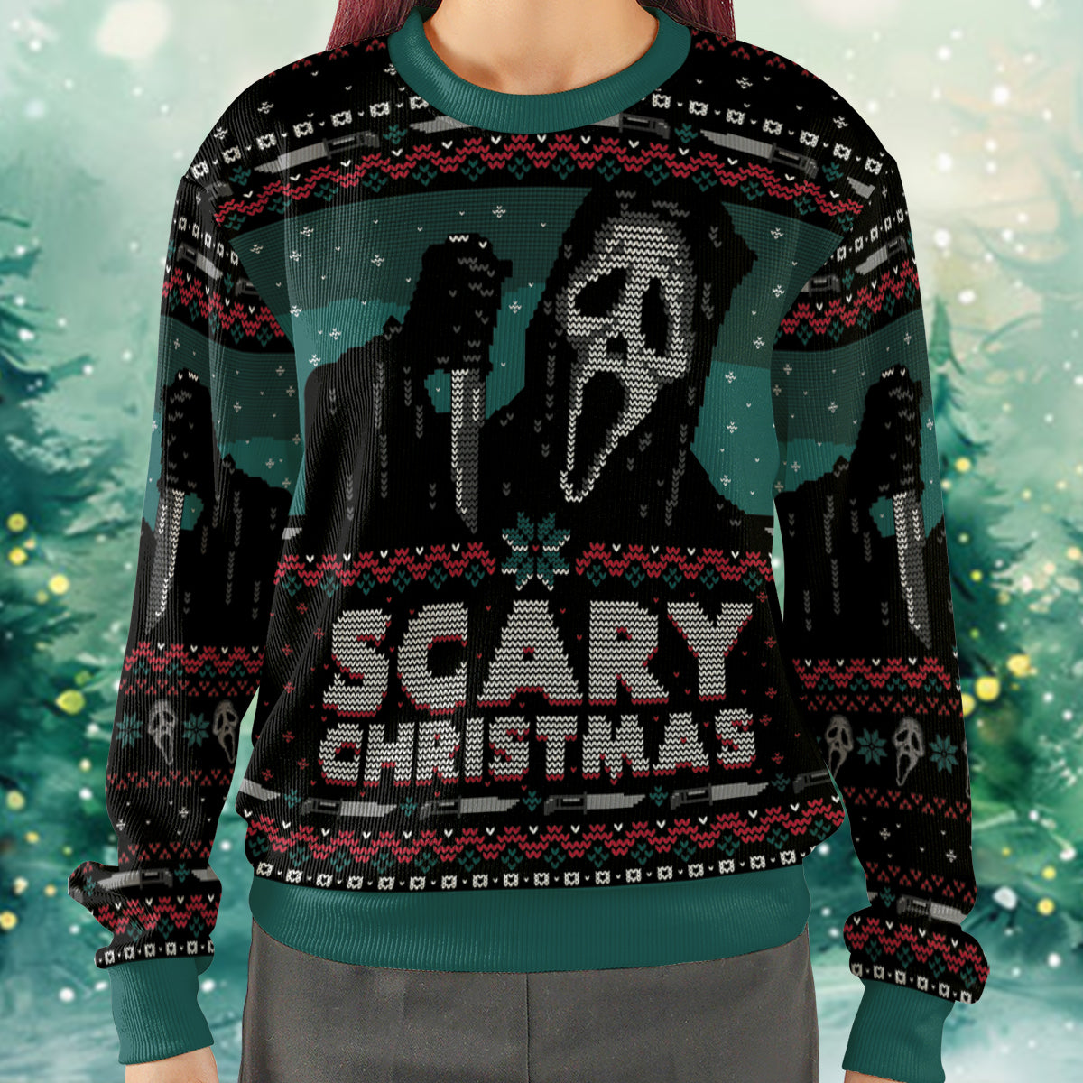 Scary Christmas Ugly Christmas Sweatshirt