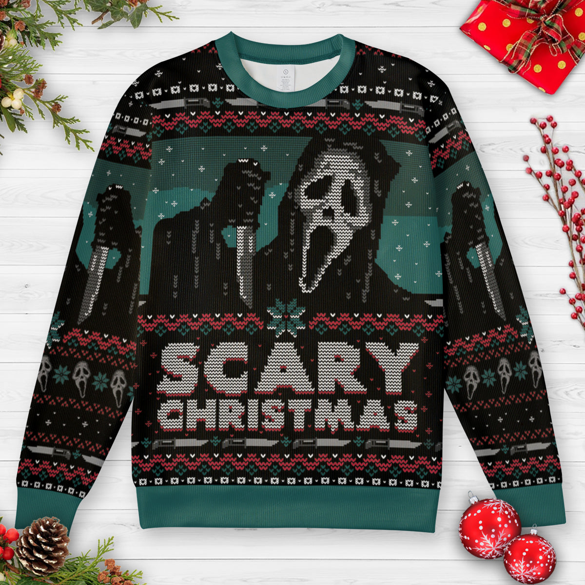 Scary Christmas Ugly Christmas Sweatshirt