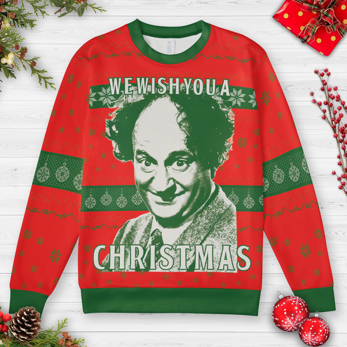 We Wish You A Larry Christmas Ugly Christmas Sweatshirt