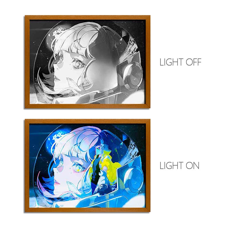 Cyberpunk: Edgerunners LED Light Painting – Anime Light Box Photo Frame Wall Art