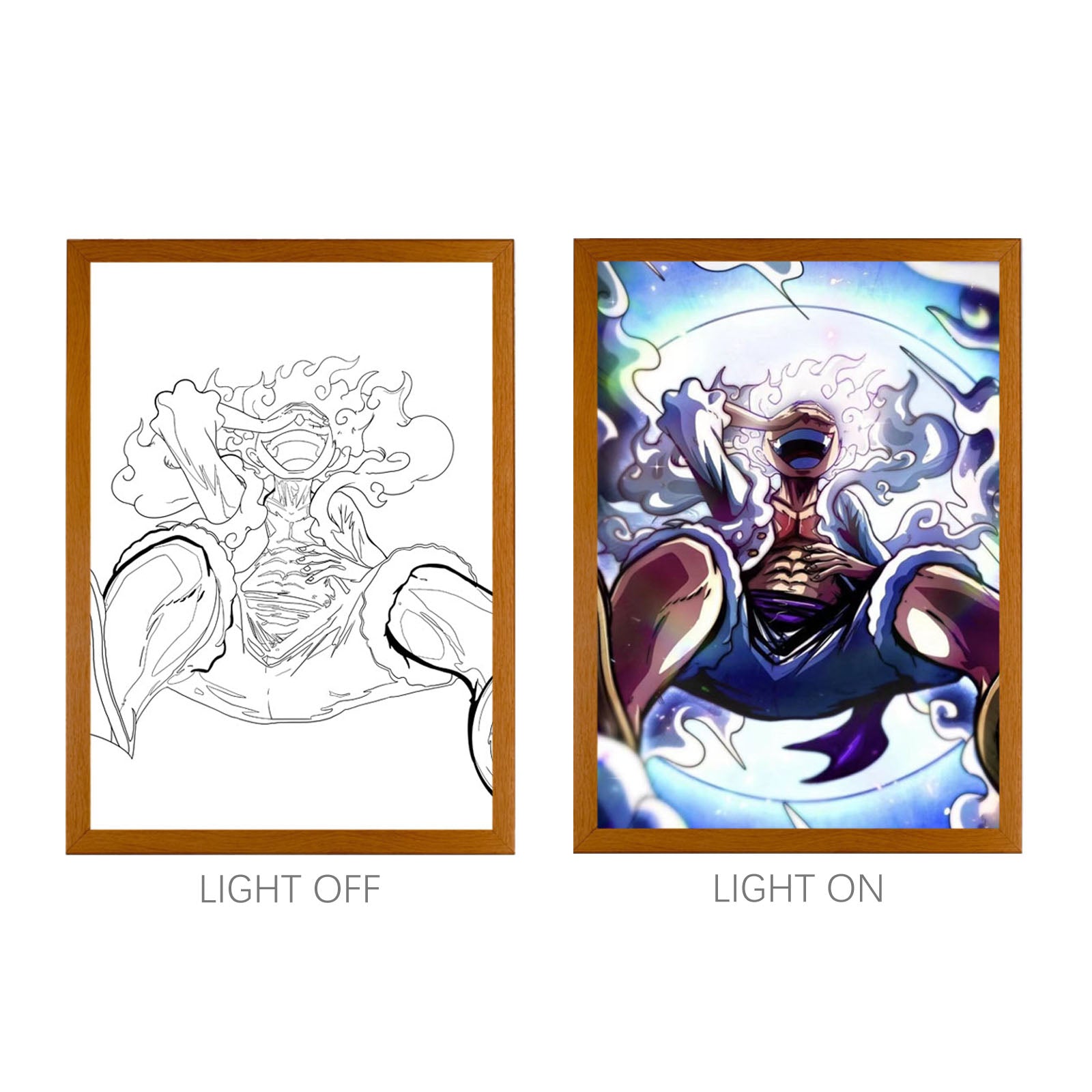 One Piece Anime Light Box Series – LED Light Painting Photo Frames & Wall Art