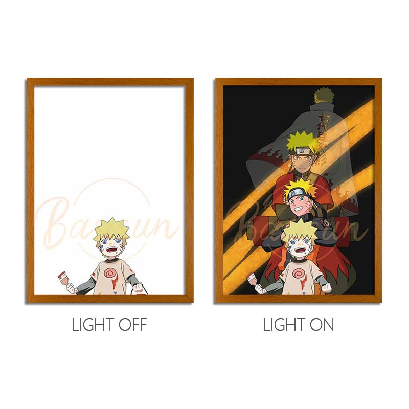 Naruto Anime Light Box – LED Light Painting Photo Frame Wall Art