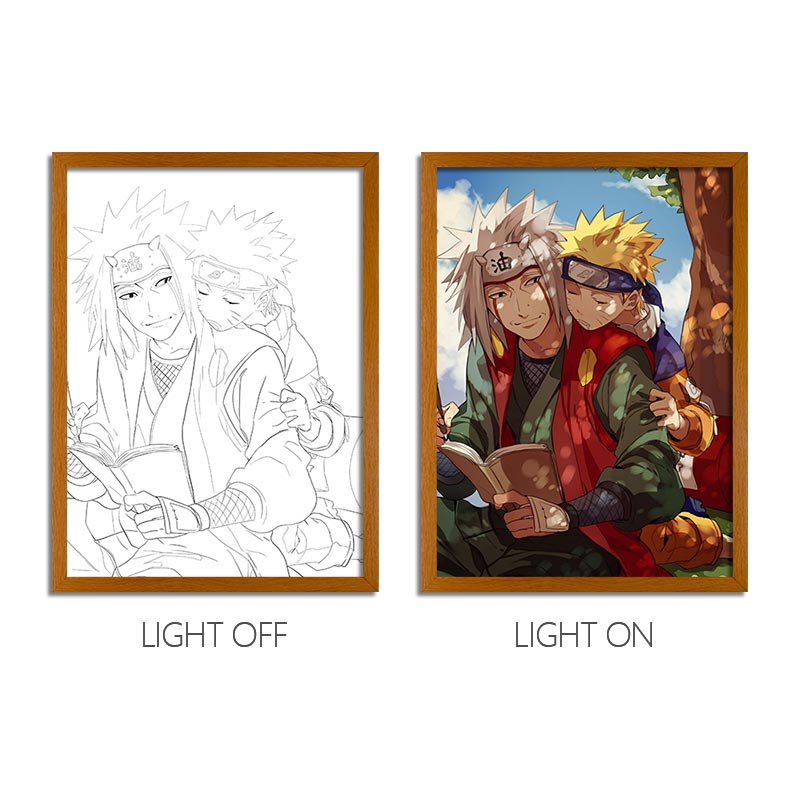 Naruto Anime Light Box – LED Light Painting Photo Frame Wall Art