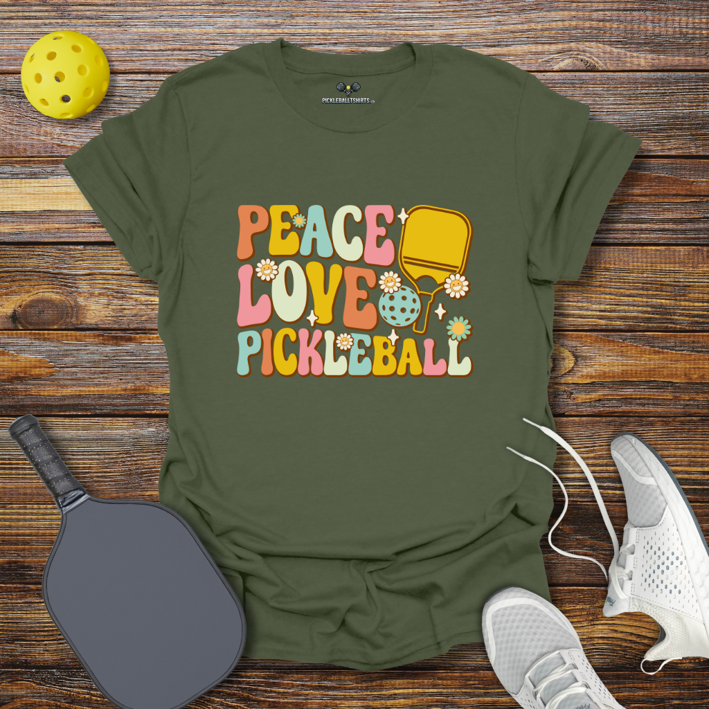 Funny Pickleball Shirt –  Peace Love Pickleball T-Shirt